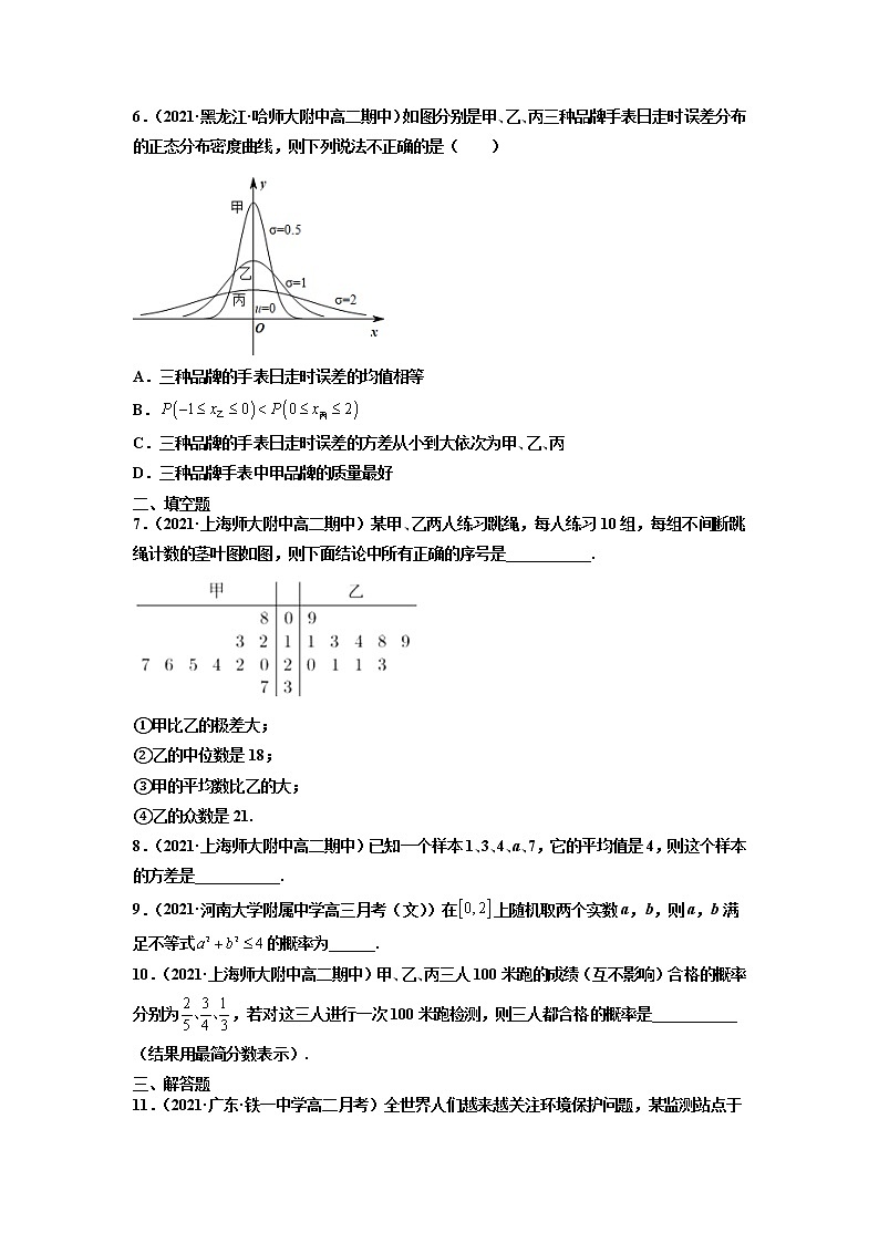 专题14 统计与概率（原卷版）-备战2022年高考数学二轮复习专题之提分秘典第2页
