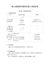 人教版（2019）必修第二册人教A版数学考前必背