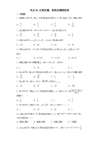 考点30 正弦定理余弦定理的应用练习题