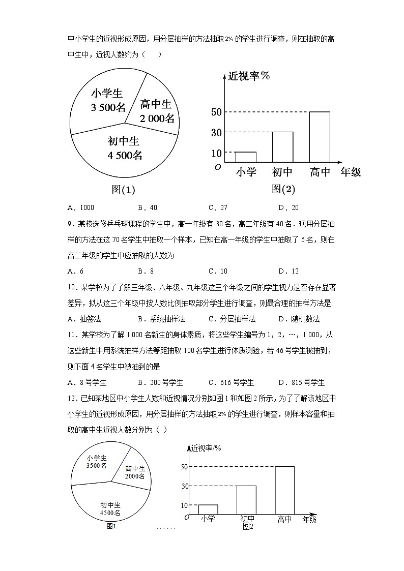 考点67 随机抽样练习题第2页