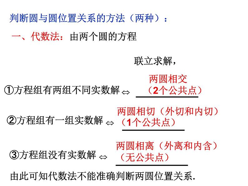 4.2.2 圆与圆的位置关系人教版数学必修二同步课件第3页