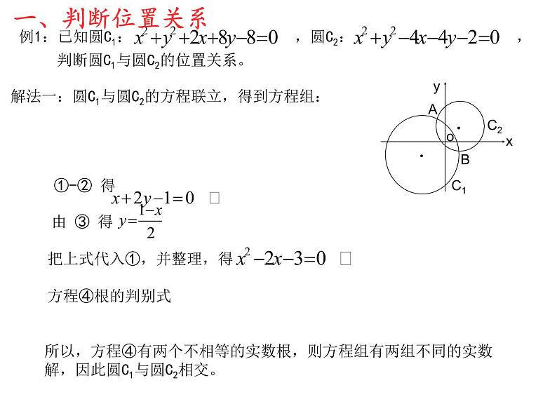 4.2.2 圆与圆的位置关系人教版数学必修二同步课件第6页