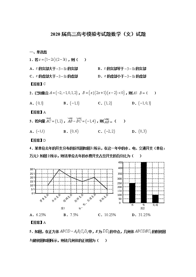 贵州省贵阳2020届高三高考一模拟考试数学（文）试卷01