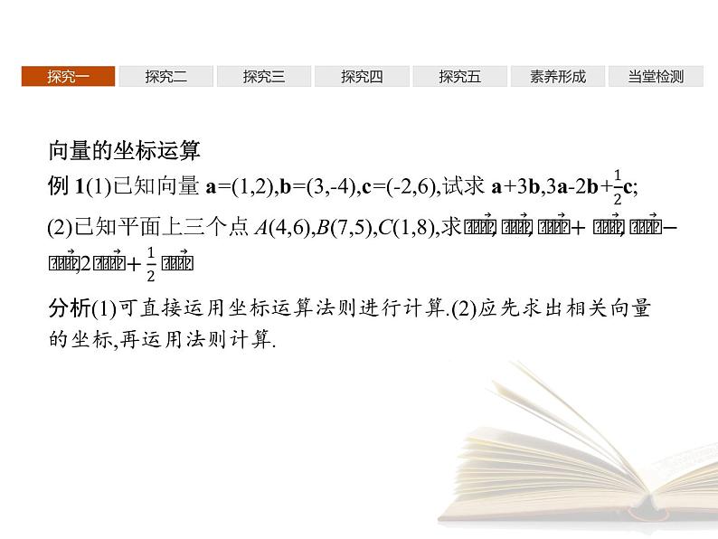 2021年高中数学新人教A版必修第二册　6.3.3平面向量加减运算的坐标表示6.3.4平面向量数乘运算的坐标表示　课件第8页