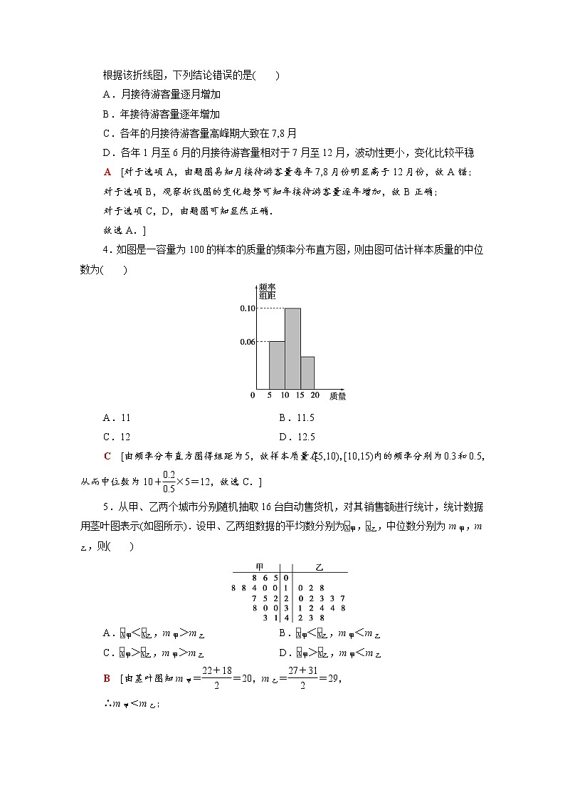 人教新课标B版（2019）必修2-第五章统计与概率章末测评习题02