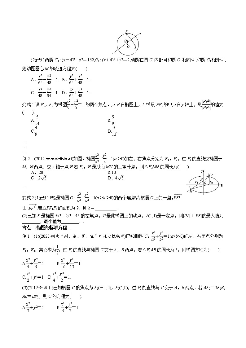 第八章 第六节 椭圆-备战2022年（新高考）数学一轮复习考点讲解+习题练习学案03