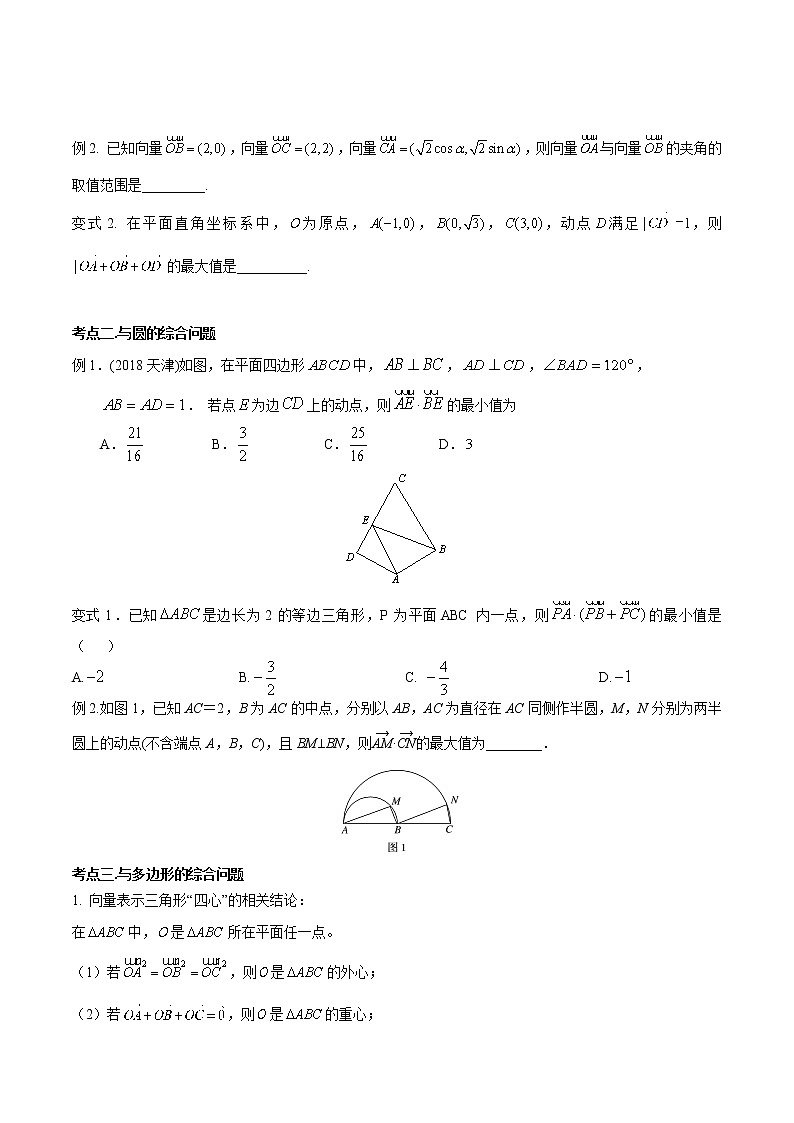 第五章 第四节 平面向量的综合问题原卷版-备战2022年新高考数学一轮复习考点讲解+习题练习第2页