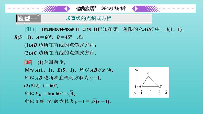 第一章 直线与方程 1.2 第一课时 直线的点斜式方程 PPT课件07