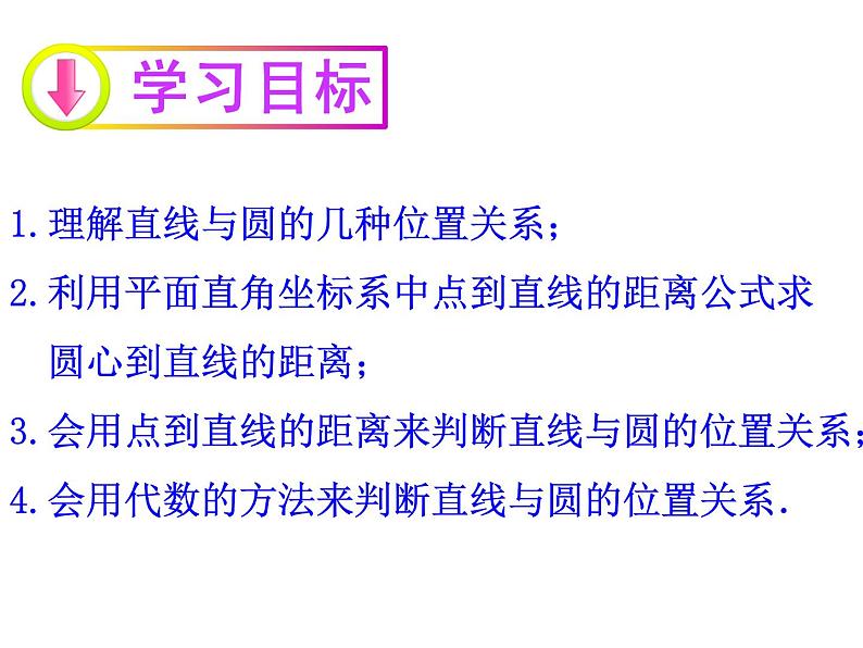 高中数学人教A版必修二：4.2 直线与圆的位置关系 课件 (1)第2页