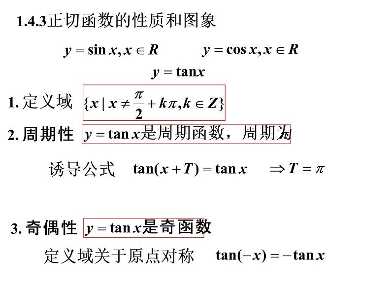 1.4.3 正切函数的性质和图象课件PPT第2页