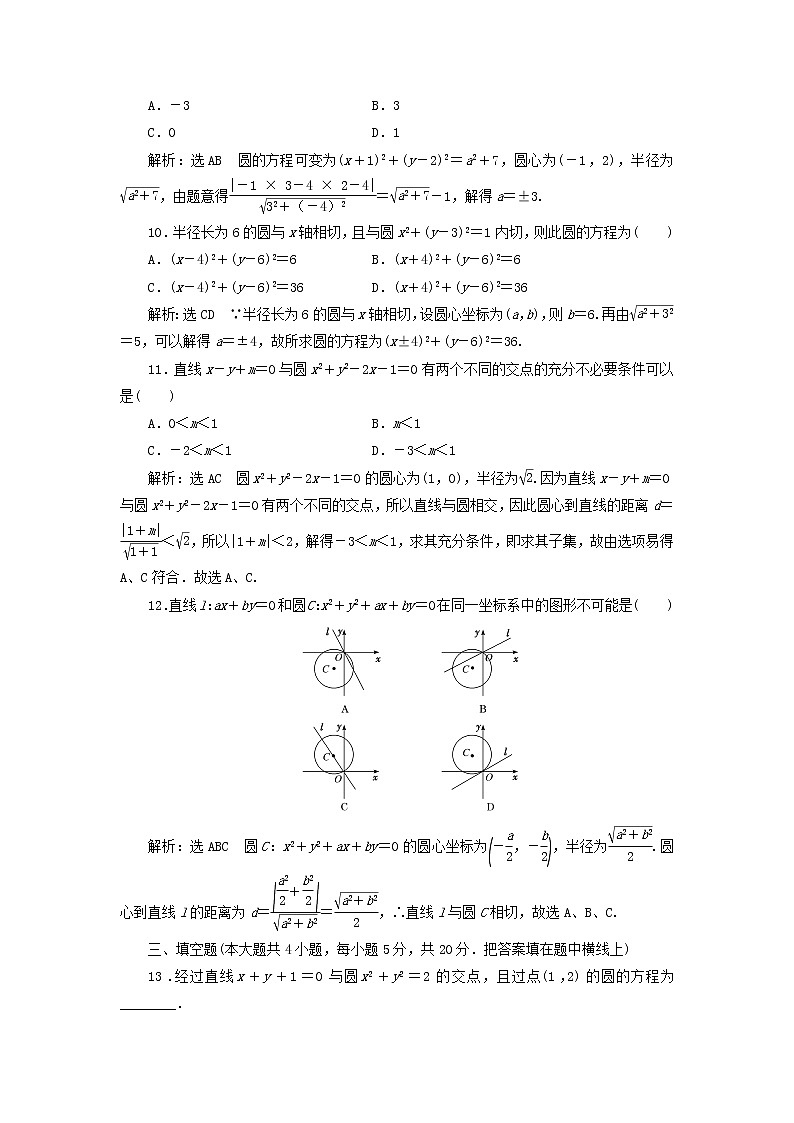第二章圆与方程章末检测含解析课件PPT03
