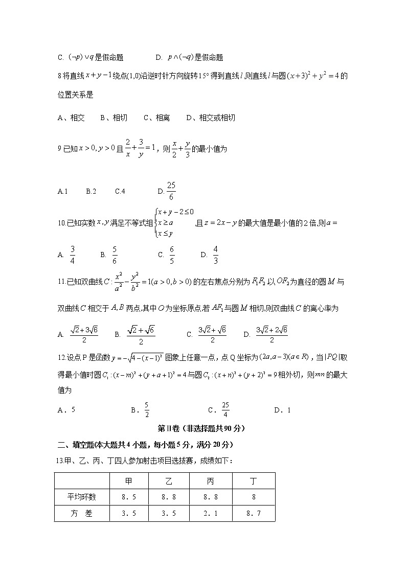 2021-2022高二数学上册期末测试卷（含答案） (9)第2页
