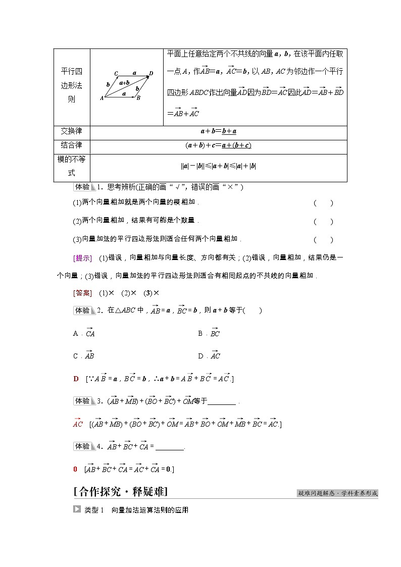 2021_2022学年新教材高中数学第6章平面向量初步6.1平面向量及其线性运算6.1.2向量的加法学案含解析新人教B版必修第二册02