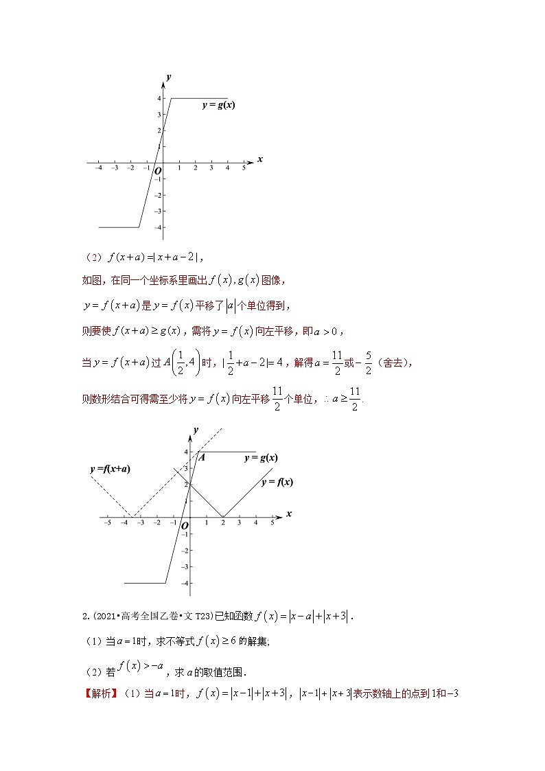 2021年高考数学真题和模拟题分类汇编专题19不等式选讲含解析第2页