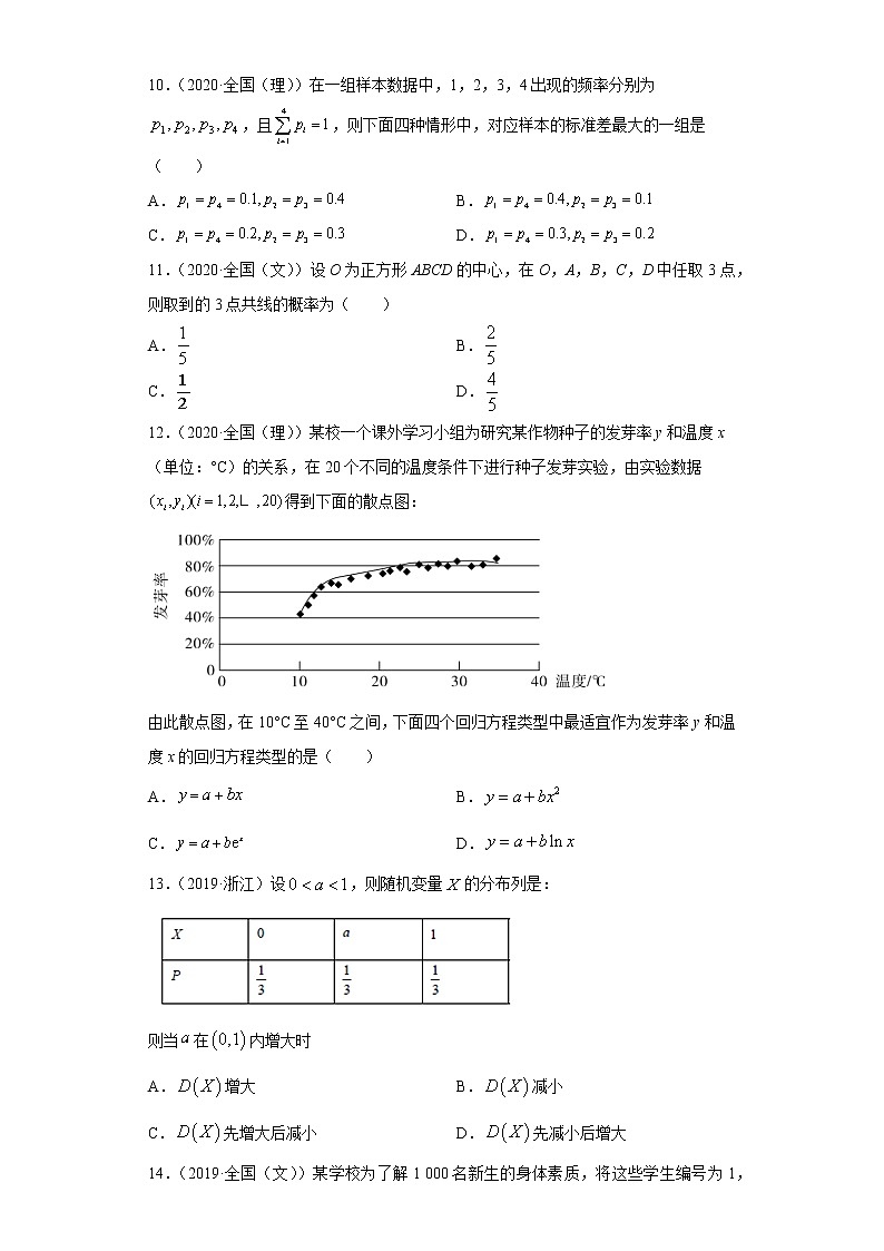 近五年2017_2021高考数学真题分类汇编10概率与统计含解析第3页