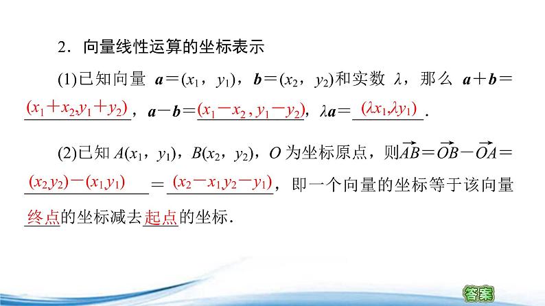 必修2数学新教材苏教版932第1课时向量的坐标运算ppt_307