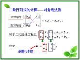 高二上册数学课件：9.3《二阶行列式》（沪教版）