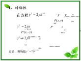 数学：12.8《抛物线的性质》课件（1）（沪教版高中二年级 第二学期）练习题