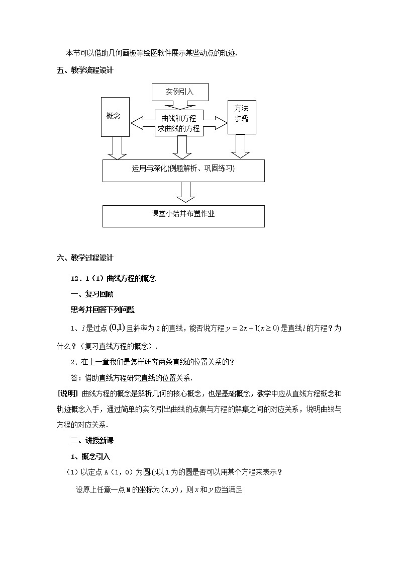 数学：12.1《曲线和方程》教案（1）（沪教版高中二年级 第二学期）练习题第2页