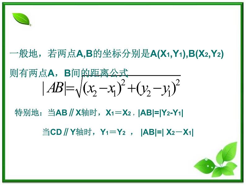 《平面直角坐标系中的距离公式》课件2（15张PPT）（北师大版必修2）07