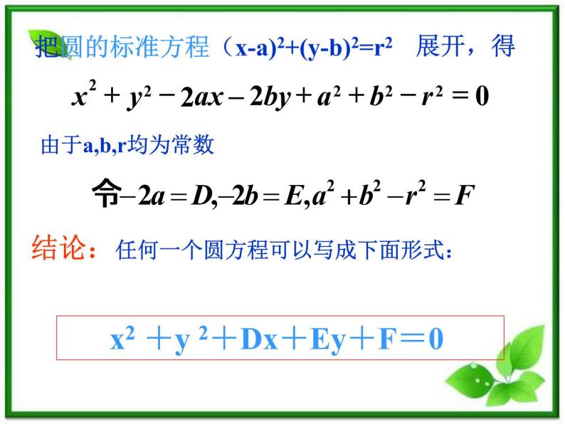 2012届高一数学：2.2.2《圆的一般方程》课件 （北师大必修2）03