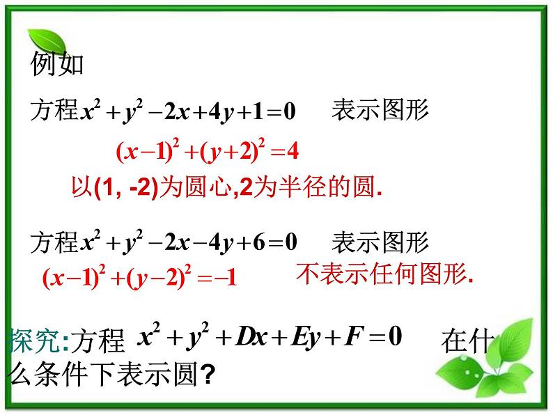 2012届高一数学：2.2.2《圆的一般方程》课件 （北师大必修2）第5页