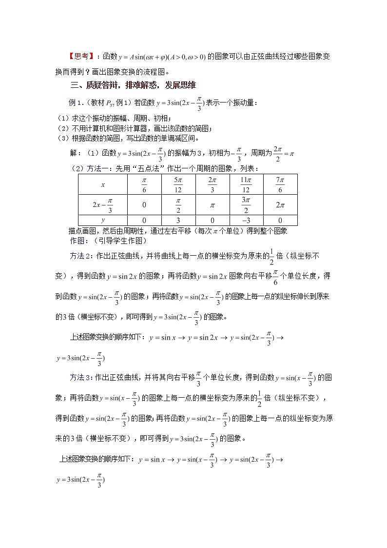 高一数学：3.4《函数y=Asin（ωx φ）的图象与性质》教案（湘教版必修二）02