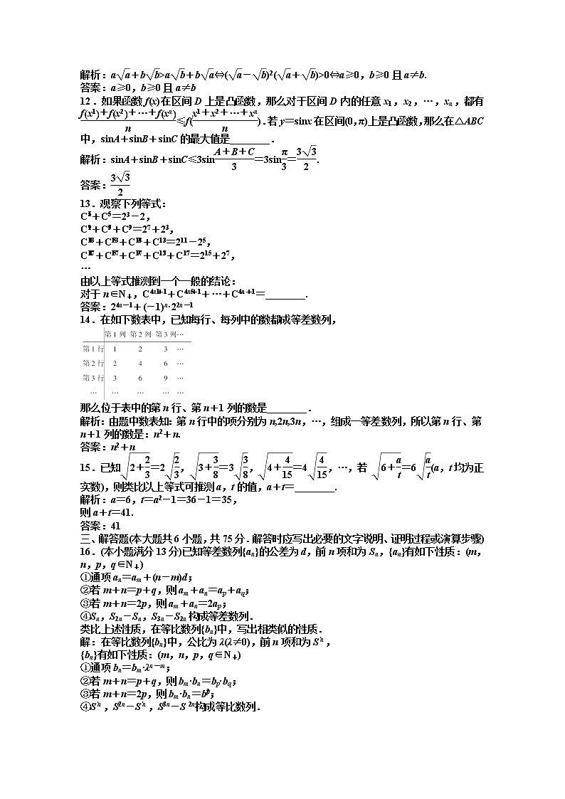 2012数学第5章章末综合检测（湘教版选修1-2）第3页