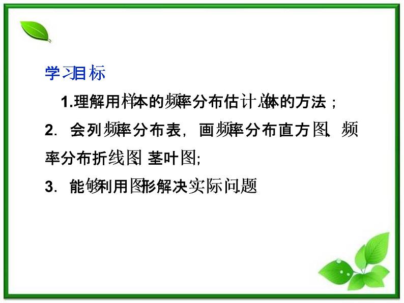 数学课件 湘教版必修5：12.3　用样本分布估计总体分布练习题03