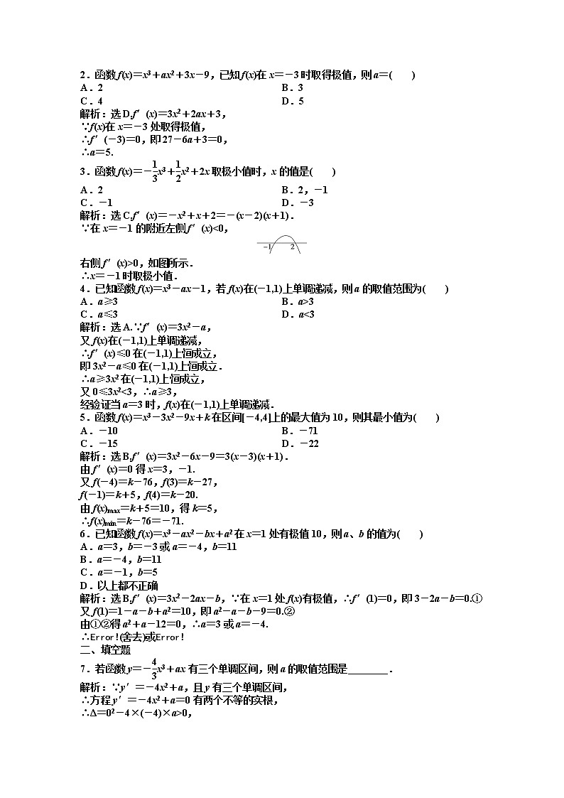 2012数学第3章3.3.3知能优化训练（湘教版选修1-1）第2页