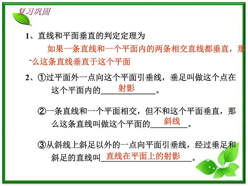 数学：14.2《三垂线定理》课件（沪教版高中三年级第一学期）第2页