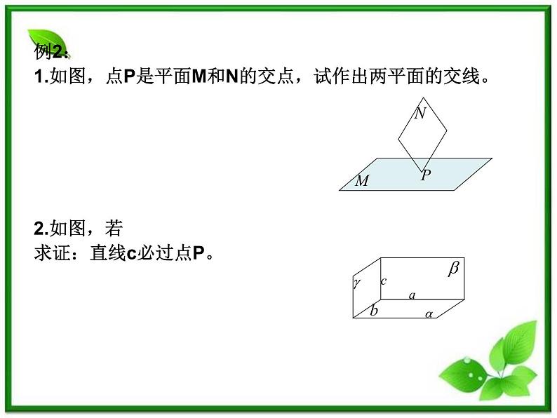 数学：14.1《平面及其基本性质》课件（2）（沪教版高中三年级第一学期）第5页