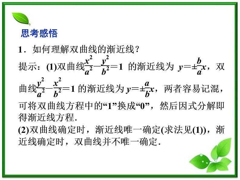 2012高二数学：2.2.2《双曲线的简单几何性质》课件（湘教版选修2-1）07