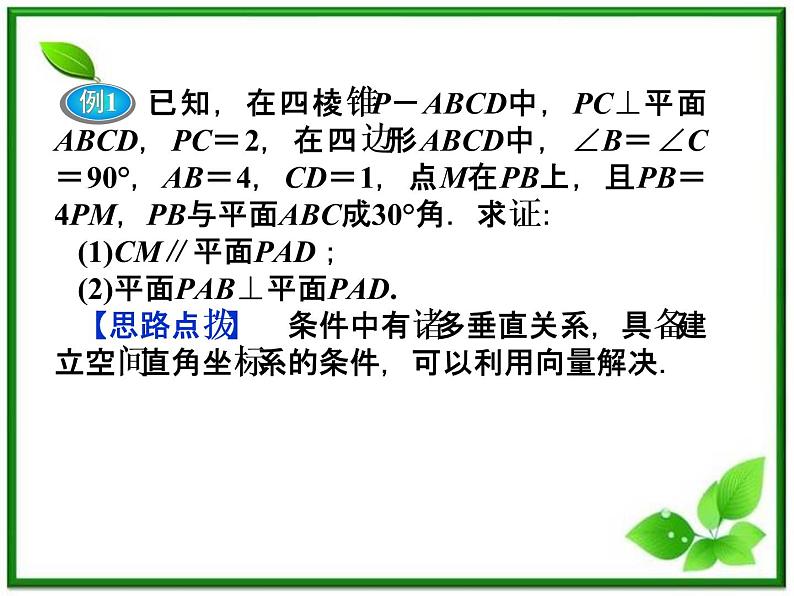 2012高二数学：第三章《空间向量》本章优化总结（湘教版选修2-1）课件PPT05