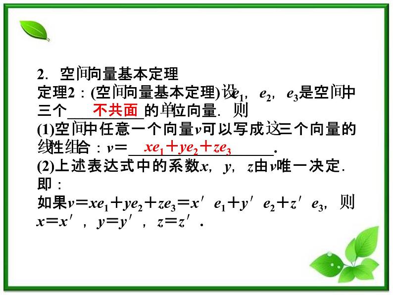 2012高二数学：3.2《空间向量的坐标》课件（湘教版选修2-1）第6页
