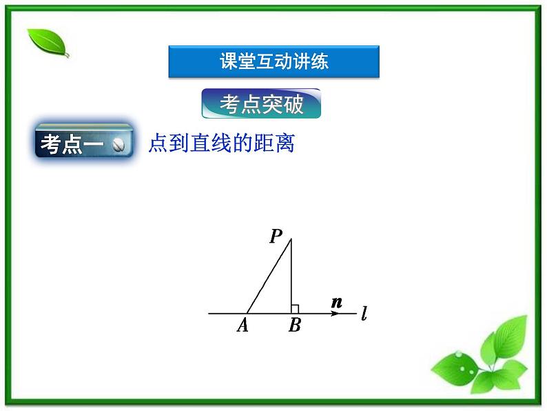 高中数学湘教版选修2-1：(课件)3．7　点到平面的距离08