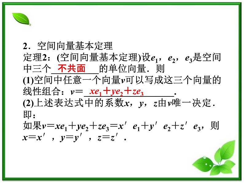 高中数学湘教版选修2-1：(课件)3．2　空间向量的坐标06