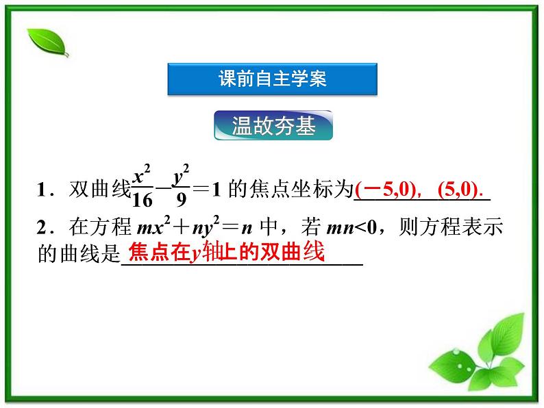 高中数学湘教版选修2-1：(课件)2．2.2　双曲线的简单几何性质第4页
