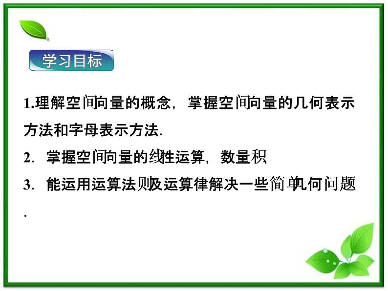 高中数学湘教版选修2-1：(课件)3．1　空间中向量的概念和运算第3页