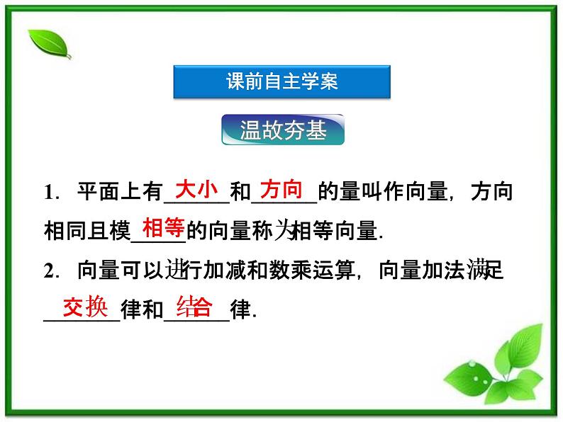 高中数学湘教版选修2-1：(课件)3．1　空间中向量的概念和运算第4页
