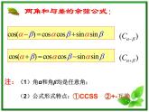 2013高中新课程数学（苏教版必修四）3.1.1  两角和与差的余弦 课件2