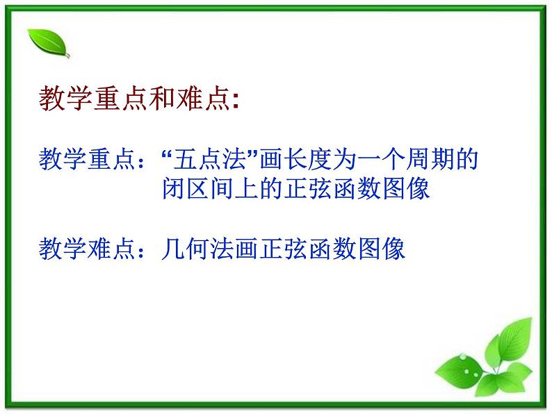 2013高中新课程数学（苏教版必修四）《1.3.2.1 正弦函数、余弦函数的图象》课件403