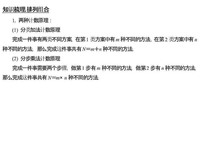 高端精品高中数学一轮专题-计数原理与排列组合课件第2页