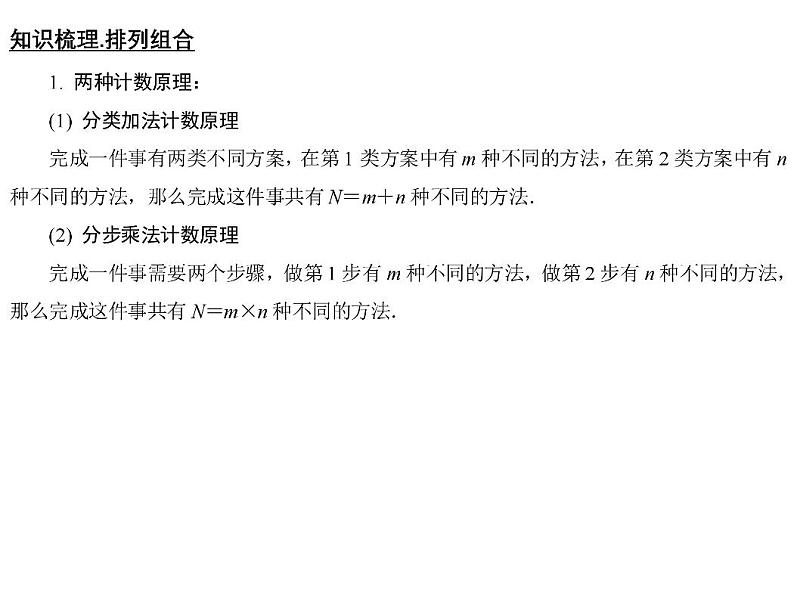 高端精品高中数学一轮专题-计数原理与排列组合课件第2页