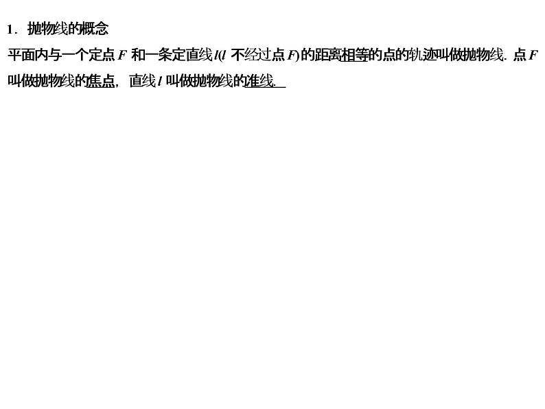 高端精品高中数学一轮专题-抛物线课件02