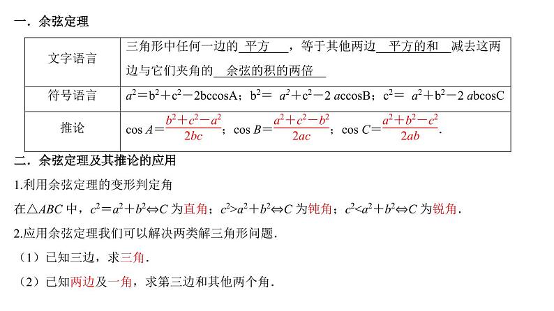 高端精品高中数学一轮专题-余弦定理课件第2页
