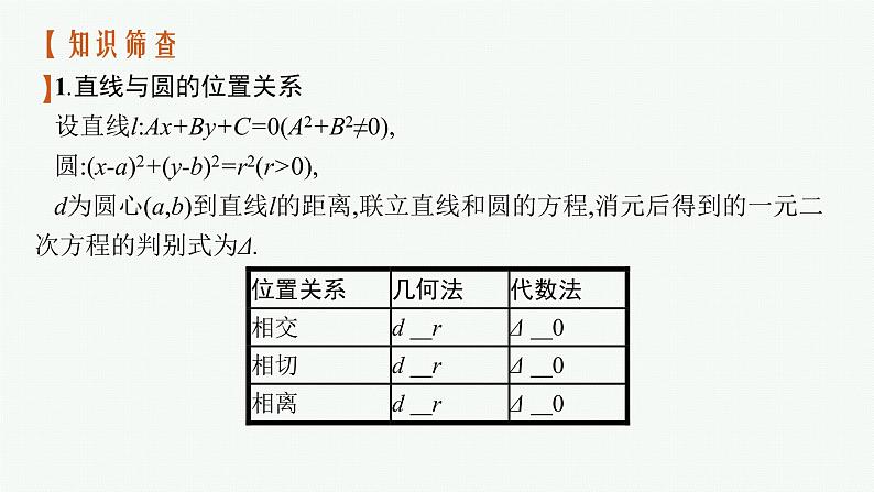 高中数学一轮总复习课件8.4　直线与圆、圆与圆的位置关系05