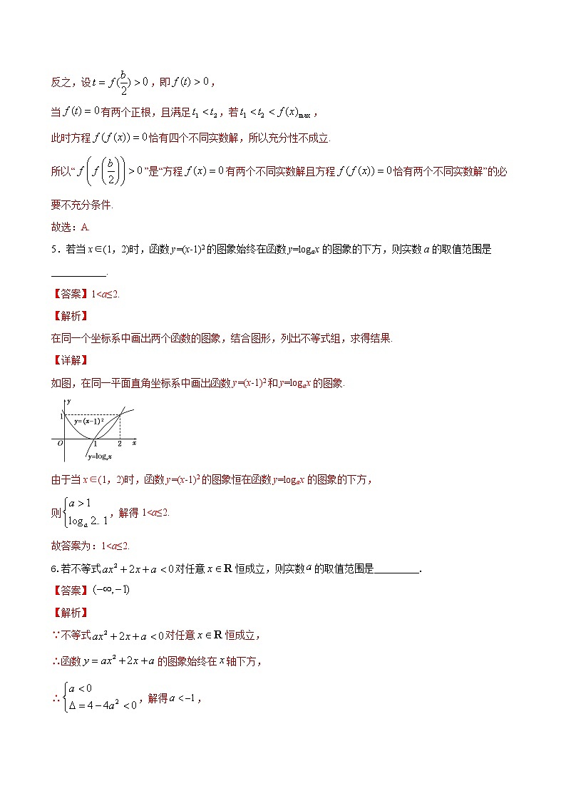 高端精品高中数学一轮专题-二次函数与一元二次方程、不等式（练）（带答案）试卷第3页