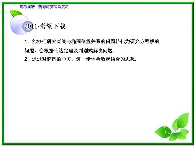 2012一轮复习全套复习课件--《第九章 平面解析几何》9-6教案02