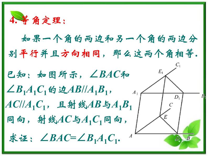 《空间中的平行关系》课件4（23张PPT）（人教B版必修2）学案04